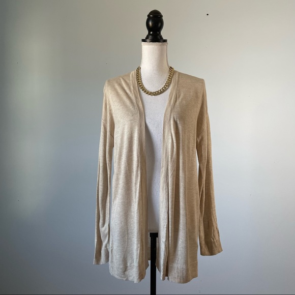H&M Sweaters - H&M | Lightweight Tan Open Cardigan Sweater Sz S